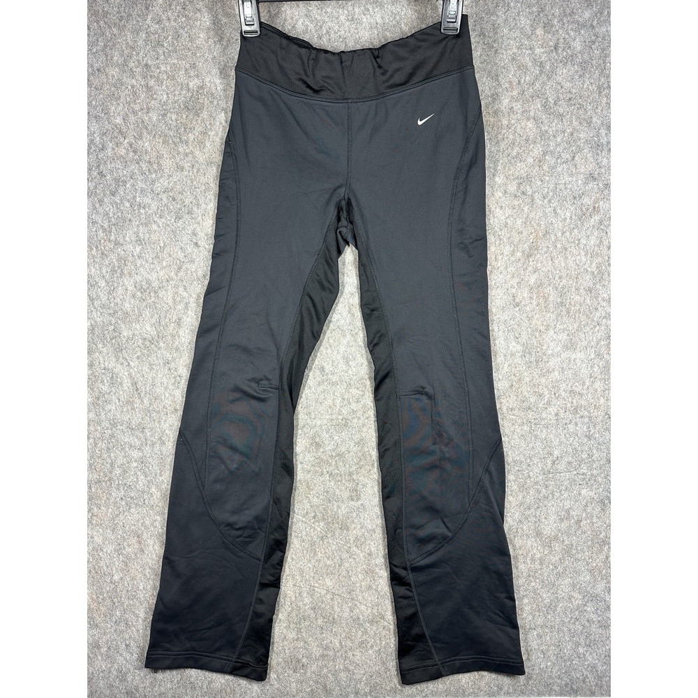 Nike Dri-FIT Womens XS Black Yoga Pants Bootcut Athletic Leggings 453360-010